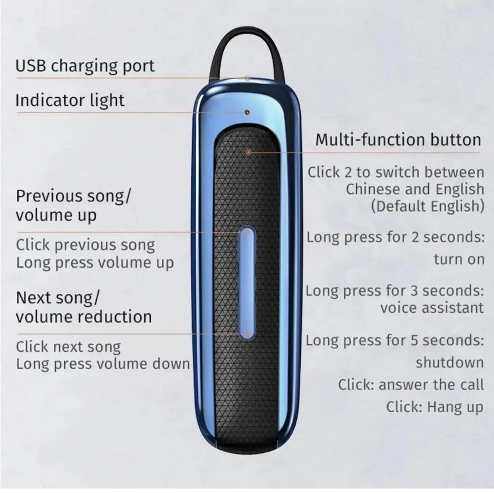 NEW hands free Bluetooth earbud headset with mic microphone B187